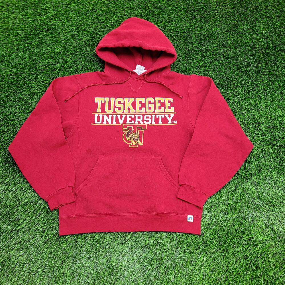 Vintage Y2K Tuskegee University Hoodie Women Small 19x23 Red